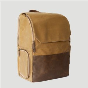 Atlas Supply Co. Minimalist Backpack Joshua Tree Canvas Genuine Leather